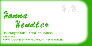 hanna wendler business card